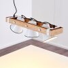 Oksbol Pendelleuchte Braun, Holz hell, Weiß, 3-flammig