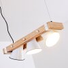 Oksbol Pendelleuchte Braun, Holz hell, Weiß, 3-flammig