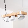Oksbol Pendelleuchte Braun, Holz hell, Weiß, 3-flammig