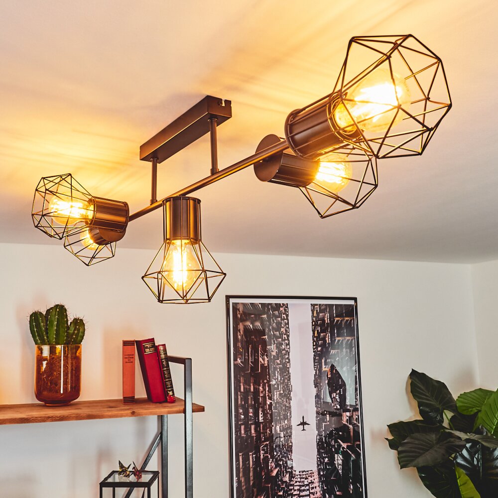 Bardhaman Deckenleuchte Schwarz, 5-flammig main product photo