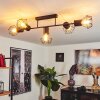 Bardhaman Deckenleuchte Schwarz, 5-flammig