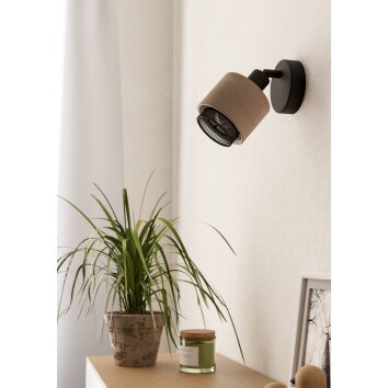 EGLO ROSLEY Wandleuchte Schwarz, 1-flammig