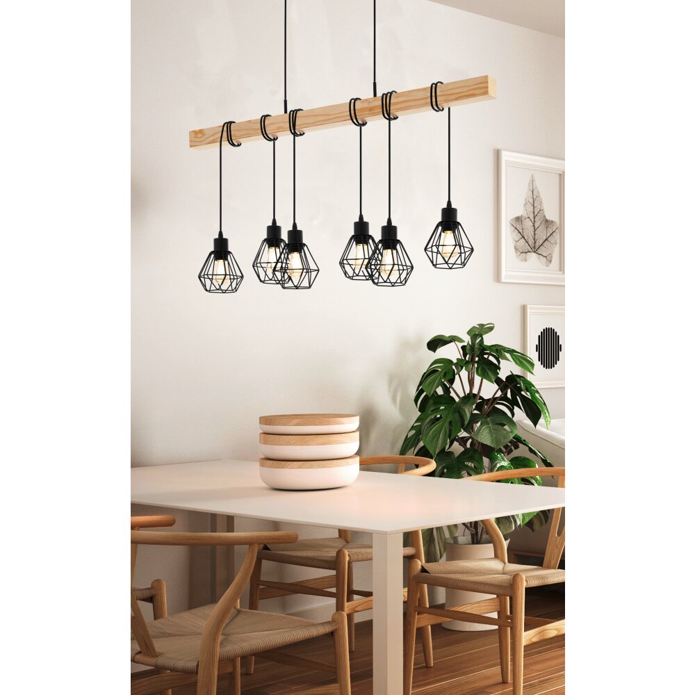 EGLO TOWNSHEND 5 Hängeleuchte Braun, Schwarz, 6-flammig main product photo