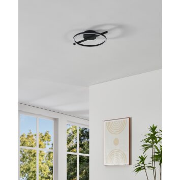 EGLO AMANDOLO Deckenleuchte LED Schwarz, Fernbedienung, Farbwechsler