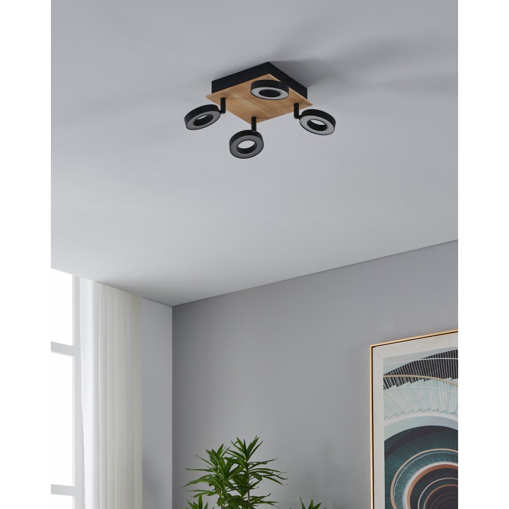 EGLO RIELVES Deckenleuchte LED Braun, Schwarz main product photo