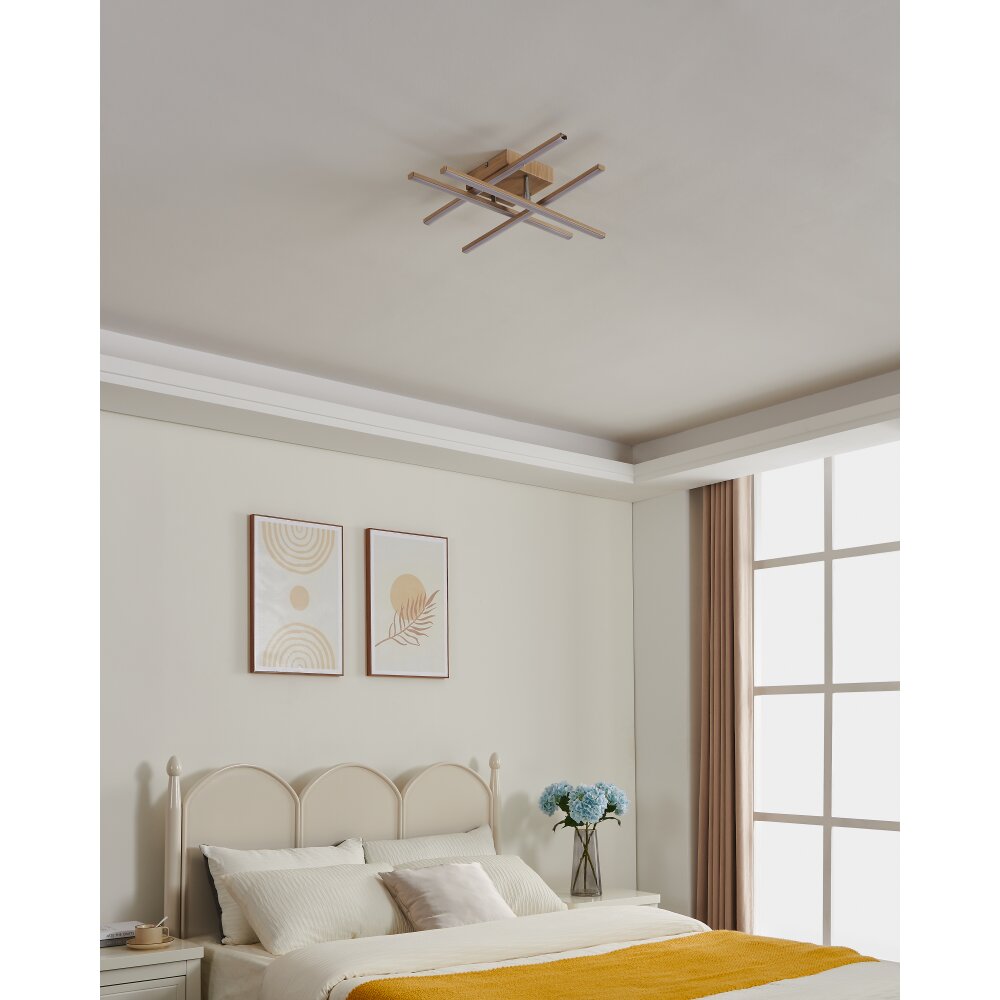 EGLO LASANA 4 Deckenleuchte LED Hellbraun main product photo