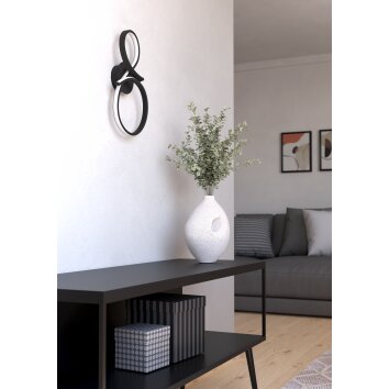 EGLO SERPINS Wandleuchte LED Schwarz