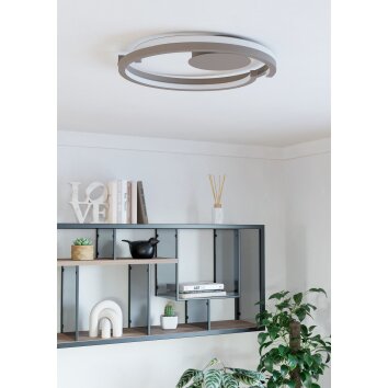 EGLO MEZZOMONTE Deckenleuchte LED Sandfarben, Fernbedienung