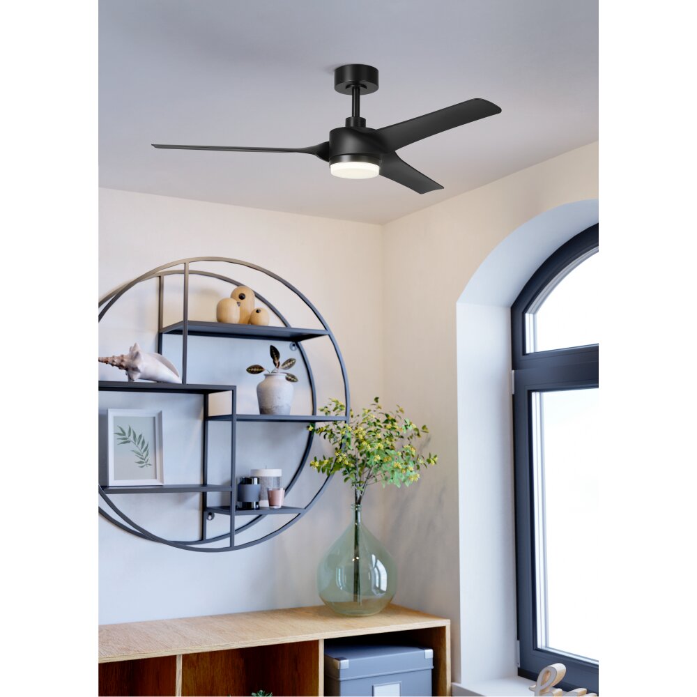 EGLO ORCUTT Deckenventilator LED Schwarz, Fernbedienung main product photo