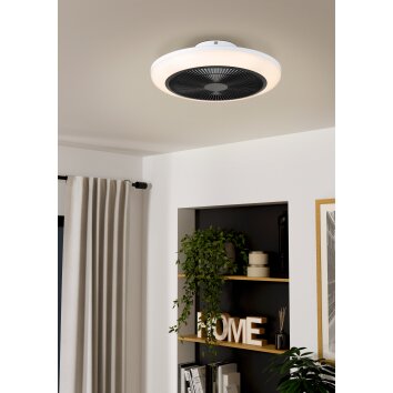 EGLO SAYULITA 1 Leuchte mit Ventilator LED Schwarz, Weiß, Fernbedienung
