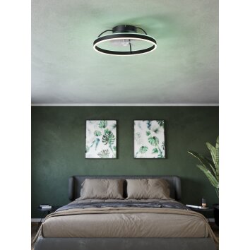 EGLO MARINELLA Leuchte mit Ventilator LED Schwarz, Fernbedienung, Farbwechsler