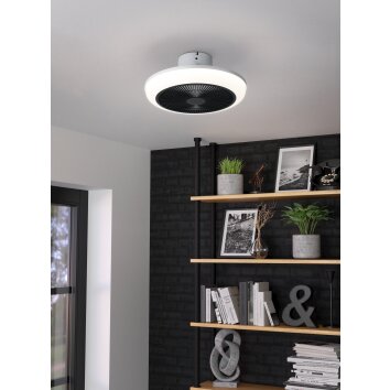 EGLO SAYULITA Leuchte mit Ventilator LED Schwarz, Weiß, Fernbedienung