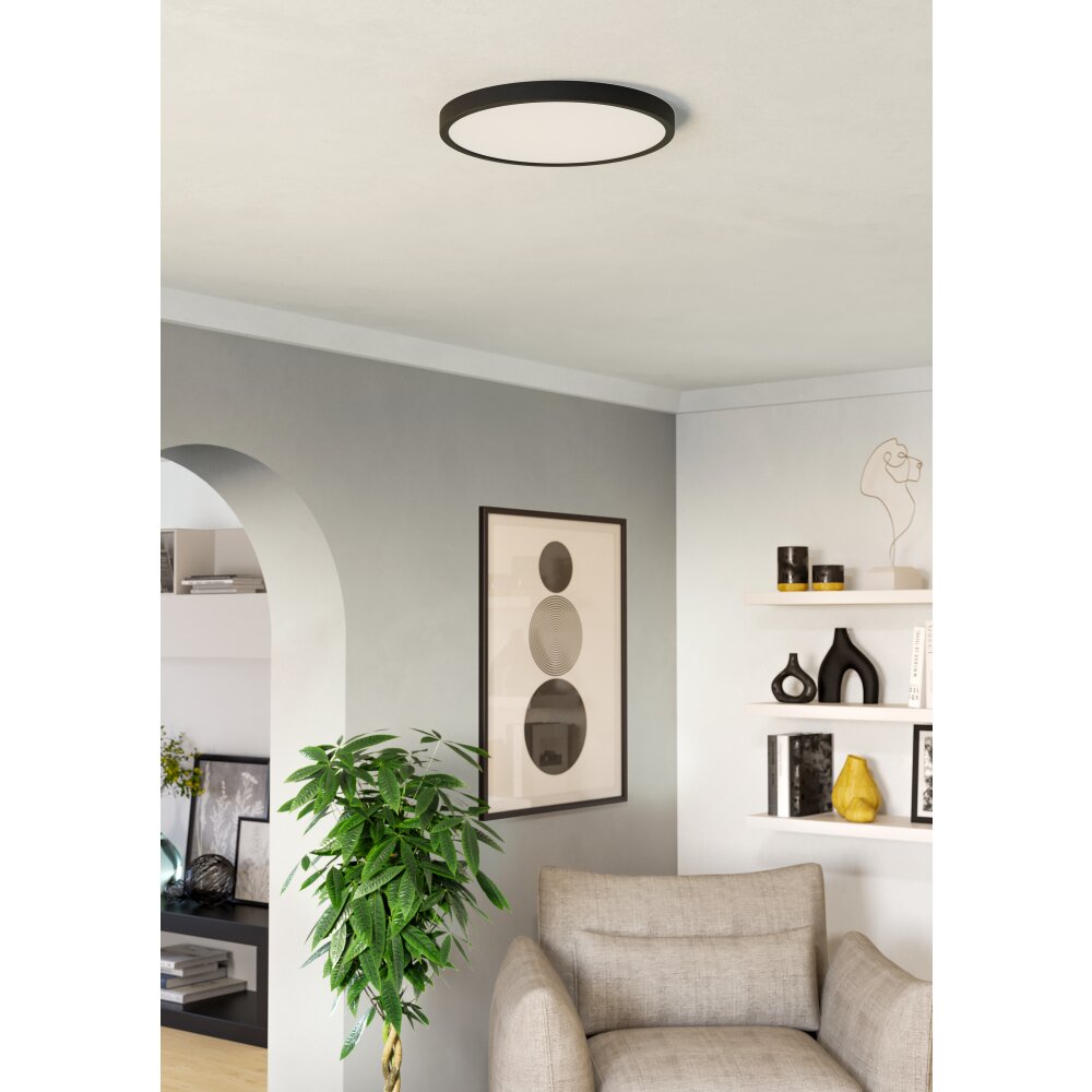 EGLO FUEVA 6-Z Deckenleuchte LED Schwarz, Farbwechsler main product photo