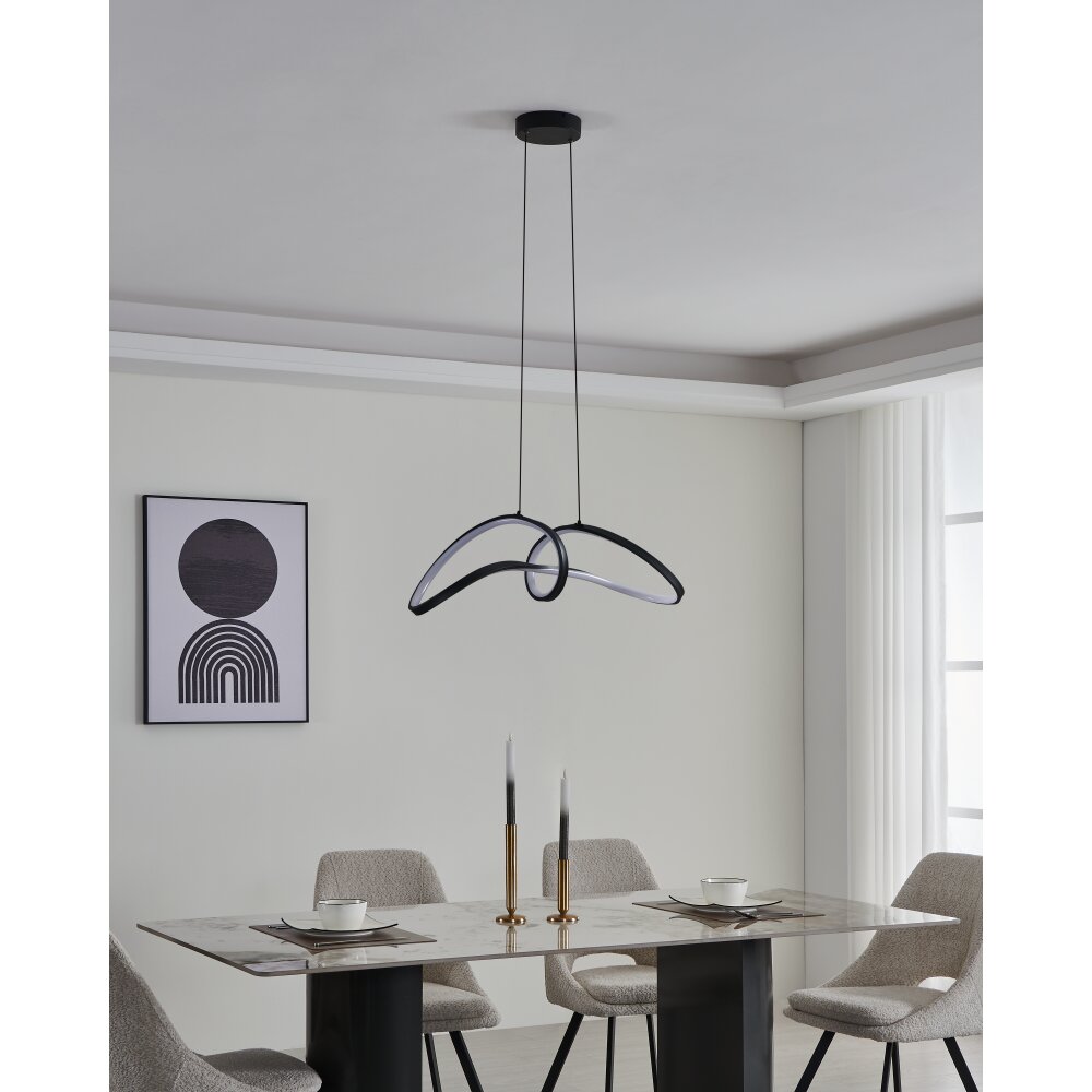 EGLO CALAROSSA-Z Hängeleuchte LED Schwarz, Farbwechsler main product photo