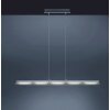 Leuchten Direkt LOLAsmart-NELE Pendelleuchte LED Nickel-Matt, 5-flammig, Fernbedienung, Farbwechsler