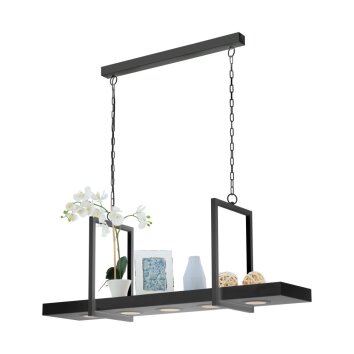 Eglo CALAMONA Hängeleuchte LED Schwarz, 6-flammig, Fernbedienung, Farbwechsler Eglo CALAMONA Hängeleuchte LED Schwarz, 6-flammig, Fernbedienung, Farbwechsler