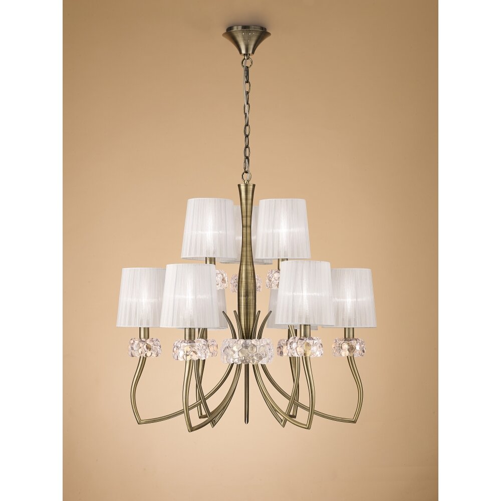 Mantra LOEWE Pendelleuchte Braun, 9-flammig main product photo