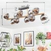 Gastor Deckenleuchte Glas 15 cm Gold, Schwarz, 10-flammig