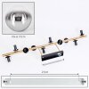 Gastor Deckenleuchte Glas 15 cm Gold, Schwarz, 10-flammig