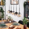 Koyoto Hängeleuchte Glas 15 cm Naturfarben, Schwarz, 5-flammig