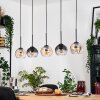 Koyoto Hängeleuchte Glas 15 cm Naturfarben, Schwarz, 5-flammig