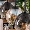 Koyoto Hängeleuchte Glas 15 cm Naturfarben, Schwarz, 5-flammig
