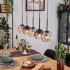 Koyoto Hängeleuchte Glas 15 cm Naturfarben, Schwarz, 5-flammig