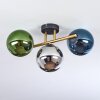 Gastor Deckenleuchte Glas 15 cm Gold, Schwarz, 3-flammig