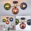 Gastor Deckenleuchte Glas 15 cm Gold, Schwarz, 3-flammig