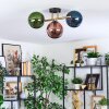 Gastor Deckenleuchte Glas 15 cm Gold, Schwarz, 3-flammig