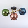 Gastor Deckenleuchte Glas 15 cm Gold, Schwarz, 3-flammig