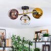 Koyoto Deckenleuchte Glas 15 cm Gold, Schwarz, 3-flammig