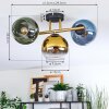 Koyoto Deckenleuchte Glas 15 cm Gold, Schwarz, 3-flammig