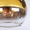 Koyoto Deckenleuchte Glas 15 cm Gold, Schwarz, 3-flammig