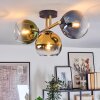 Koyoto Deckenleuchte Glas 15 cm Gold, Schwarz, 3-flammig