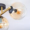 Koyoto Deckenleuchte Glas 15 cm Gold, Schwarz, 3-flammig