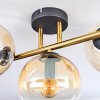Koyoto Deckenleuchte Glas 15 cm Gold, Schwarz, 3-flammig