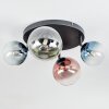 Chehalis Deckenleuchte Glas 12 cm, 15 cm Blau, Grün, Klar, Kupferfarben, 4-flammig