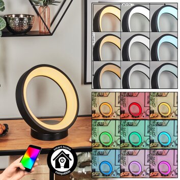 Delor Tischleuchte LED Schwarz, 1-flammig, Farbwechsler