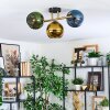 Koyoto Deckenleuchte Glas 15 cm Gold, Schwarz, 3-flammig