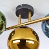 Koyoto Deckenleuchte Glas 15 cm Gold, Schwarz, 3-flammig