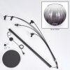 Koyoto Stehleuchte Glas 15 cm Klar, Rauchfarben, 5-flammig