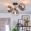 Koyoto Deckenleuchte Glas 15 cm Gold, Schwarz, 3-flammig