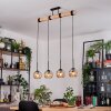 Koyoto Hängeleuchte Glas 15 cm Naturfarben, Schwarz, 4-flammig