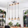 Koyoto Hängeleuchte Glas 15 cm Naturfarben, Schwarz, 4-flammig