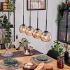 Koyoto Hängeleuchte Glas 15 cm Naturfarben, Schwarz, 4-flammig
