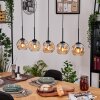 Ripoll Hängeleuchte Glas 15 cm Naturfarben, Schwarz, 5-flammig