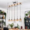 Ripoll Hängeleuchte Glas 15 cm Naturfarben, Schwarz, 5-flammig