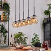 Ripoll Hängeleuchte Glas 15 cm Naturfarben, Schwarz, 5-flammig