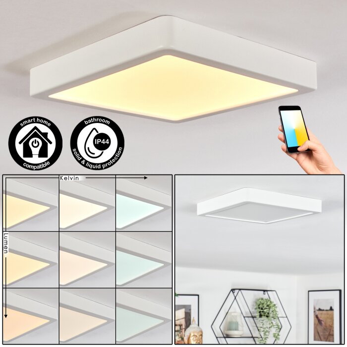 Finsrud Deckenpanel LED Weiß, 1-flammig